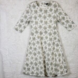 Jade Mackenzie Green & White Floral Dress Sz M/L